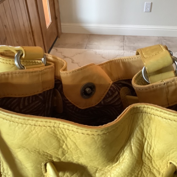 The Sak Drawstring Double Handle Sunflower Leather Handbag - Picture 6 of 6